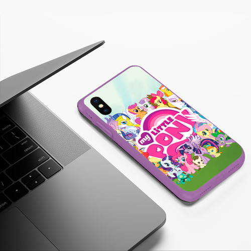 Чехол для iPhone XS Max матовый My Little Pony, цвет фиолетовый - фото 5