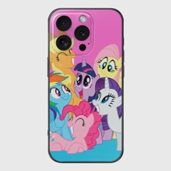 Чехол для iPhone 16 Pro силиконовый с защитой камеры My Little Pony