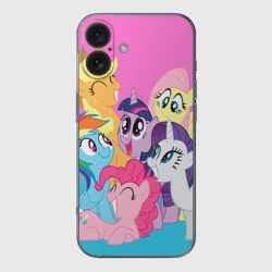 Чехол для iPhone 16 силиконовый с защитой камеры My Little Pony