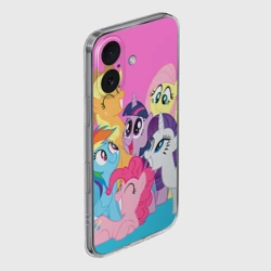 Чехол для iPhone 16 силиконовый с защитой камеры My Little Pony - фото 2