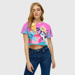 Женская футболка Crop-top 3D My Little Pony - фото 2