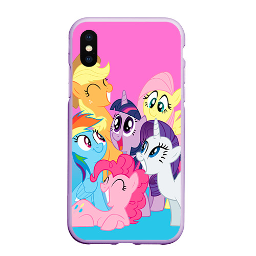 Чехол для iPhone XS Max матовый My Little Pony, цвет сиреневый