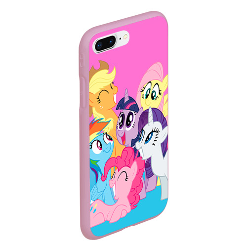 Чехол для iPhone 7Plus/8 Plus матовый My Little Pony, цвет розовый - фото 3