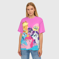 Женская футболка oversize 3D My Little Pony - фото 2