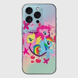 Чехол для iPhone 16 Pro Max силиконовый с защитой камеры My Little Pony