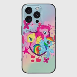 Чехол для iPhone 16 Pro силиконовый с защитой камеры My Little Pony