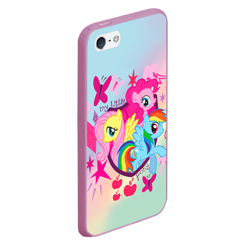 Чехол для iPhone 5/5S матовый My Little Pony, цвет розовый - фото 3