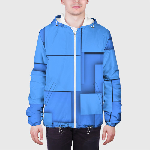 Мужская куртка 3D Квадрат, цвет 3D печать - фото 4