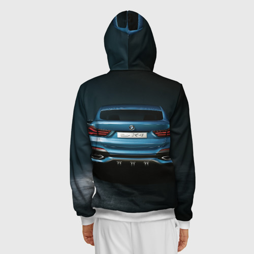 Мужская толстовка 3D на молнии BMW X4 Concept, цвет белый - фото 4