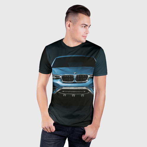 Мужская футболка 3D Slim BMW X4 Concept, цвет 3D печать - фото 3