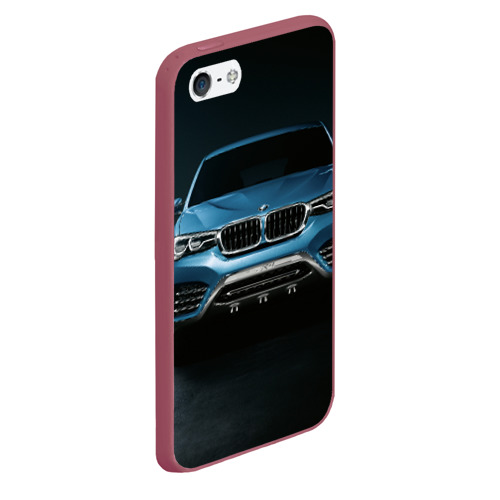 Чехол для iPhone 5/5S матовый BMW X4 Concept, цвет малиновый - фото 3