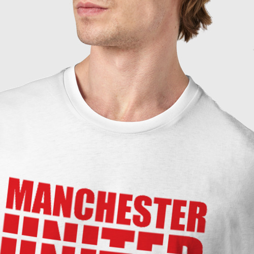 Мужская футболка хлопок Manchester United red - фото 6
