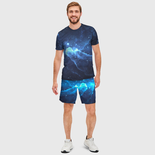 Мужской костюм с шортами 3D Космос, цвет 3D печать - фото 3