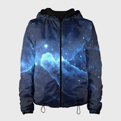Женская куртка 3D Космос, цвет черный