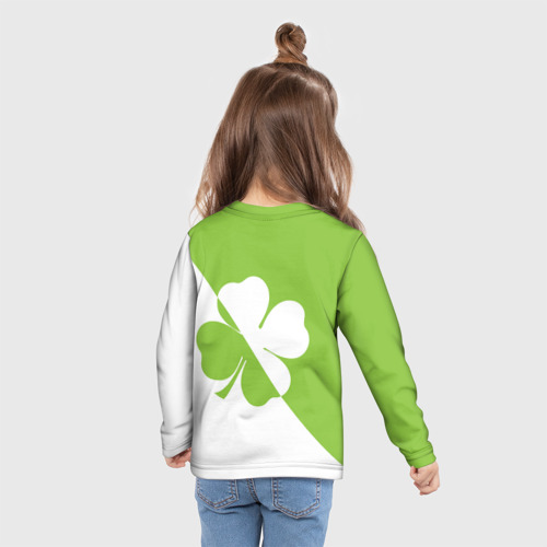 Детский лонгслив 3D Lucky Clover, цвет 3D печать - фото 6