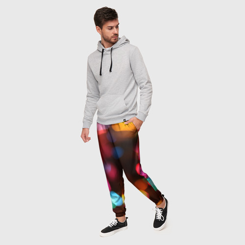 Мужские брюки 3D Lights Long, цвет 3D печать - фото 3
