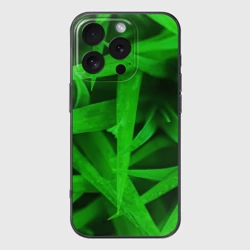 Чехол для iPhone 16 Pro Max силиконовый с защитой камеры Трава