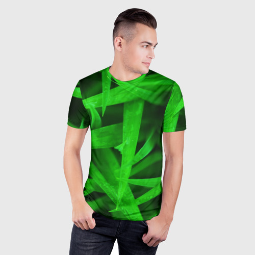 Мужская футболка 3D Slim Трава, цвет 3D печать - фото 3