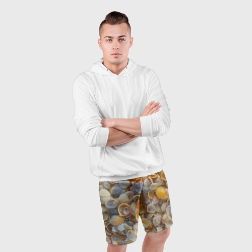 Мужские шорты спортивные Ракушка, цвет 3D печать - фото 5