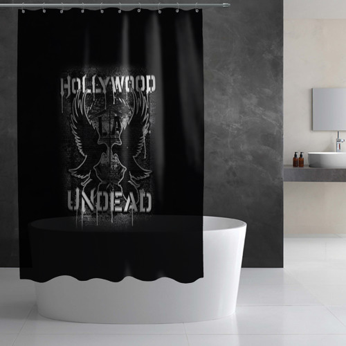 Штора 3D для ванной Hollywood Undead - фото 3