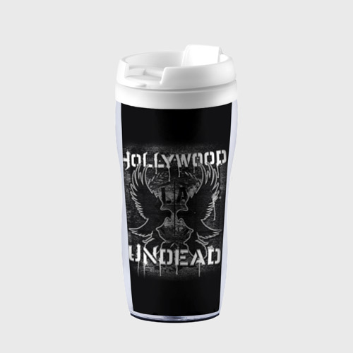 Термокружка-непроливайка Hollywood Undead, цвет белый
