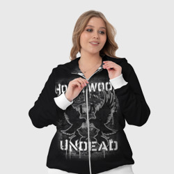 Костюм с принтом Hollywood Undead для любого человека, вид спереди №4. Цвет основы: белый