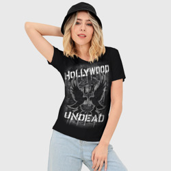 Женская футболка 3D Slim Hollywood Undead - фото 2