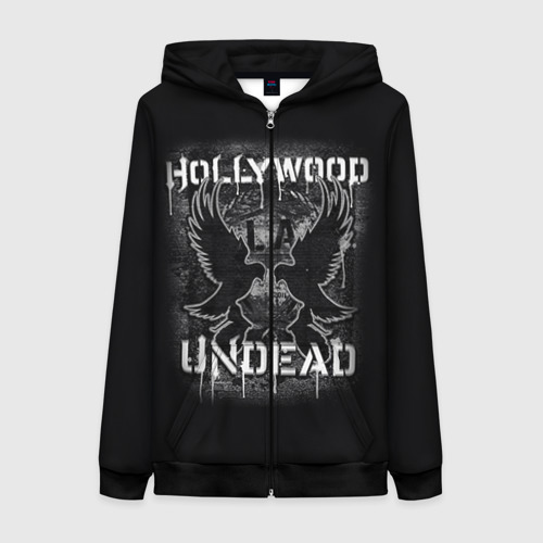 Женская толстовка 3D на молнии Hollywood Undead, цвет черный