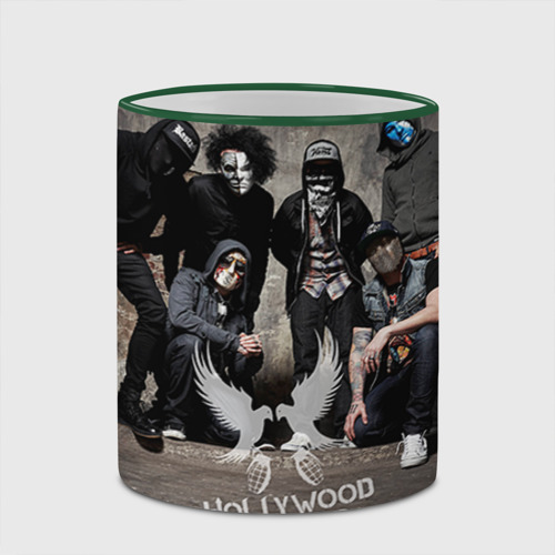 Кружка с полной запечаткой Hollywood Undead, цвет Кант зеленый - фото 4