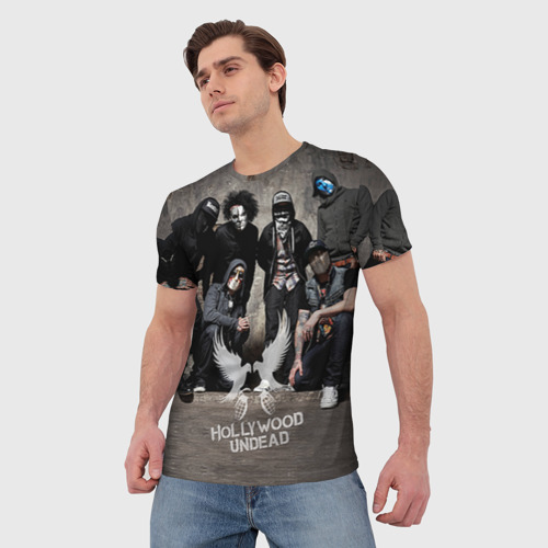 Мужская футболка 3D Hollywood Undead, цвет 3D печать - фото 3