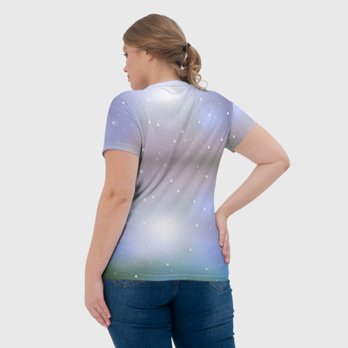 Женская футболка 3D Новогодний олень, цвет 3D печать - фото 7