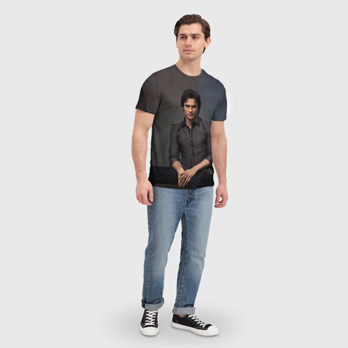 Мужская футболка 3D Дневники вампира, цвет 3D печать - фото 5