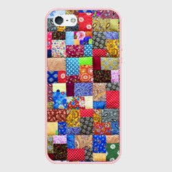 Чехол для iPhone 5/5S матовый Лоскутное шитьё