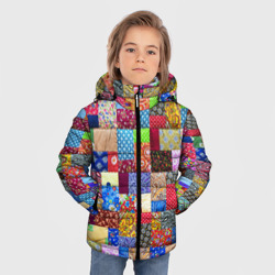 Зимняя куртка для мальчиков 3D Лоскутное шитьё - фото 2