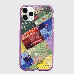 Чехол для iPhone 11 Pro матовый Лоскутное шитьё