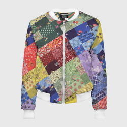 Женский бомбер 3D Лоскутное шитьё