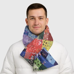 Шарф-пуховик 3D Лоскутное шитьё - фото 2