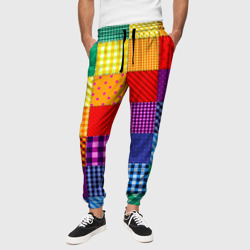 Лоскутное шитьё – Мужские брюки 3D с принтом купить