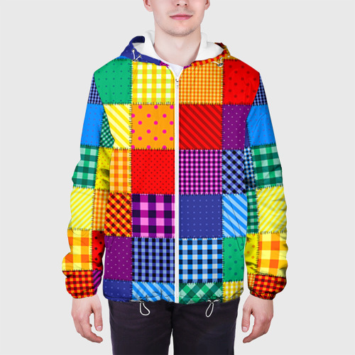Мужская куртка 3D Лоскутное шитьё, цвет 3D печать - фото 4