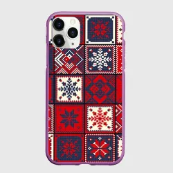 Чехол для iPhone 11 Pro матовый Лоскутное шитьё