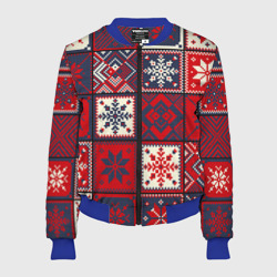 Женский бомбер 3D Лоскутное шитьё