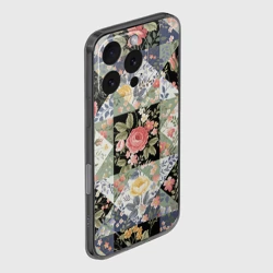 Чехол для iPhone 16 Pro силиконовый с защитой камеры Лоскутное шитьё - фото 2