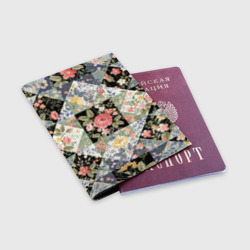 Обложка для паспорта матовая кожа Лоскутное шитьё - фото 2