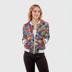 Женский бомбер 3D Лоскутное шитьё - фото 2