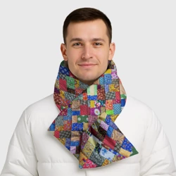 Шарф-пуховик 3D Лоскутное шитьё - фото 2