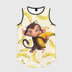 Мужская спортивная майка 3D Обезьяна с бананом