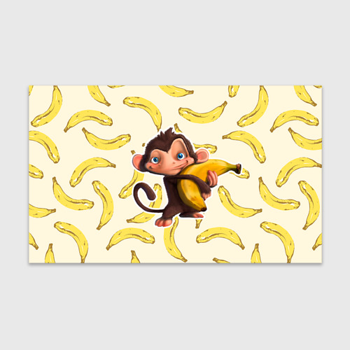 Бумага для упаковки 3D Обезьяна с бананом