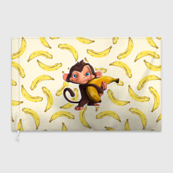 Флаг 3D Обезьяна с бананом