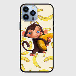 Чехол для iPhone 13 Pro Max Обезьяна с бананом