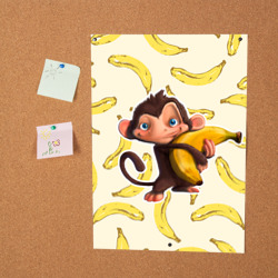 Постер Обезьяна с бананом - фото 2